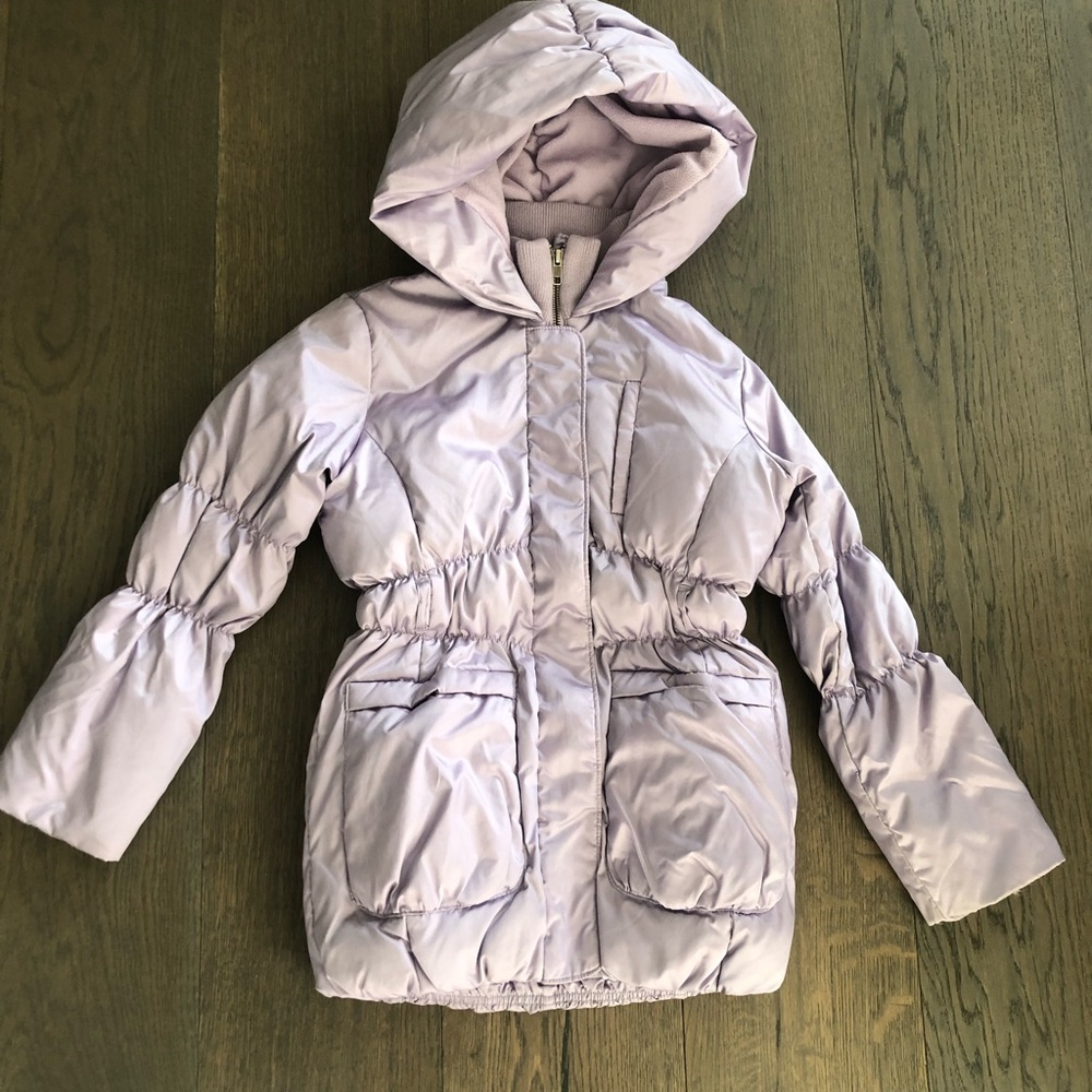 Gap lilac down filled girls jacket sz 8 EUC